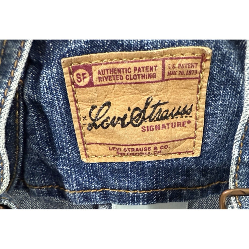 Levi's Strauss Signature Overalls Shortalls Denim Infant Toddler Size 18 Months - Picture 8 of 12